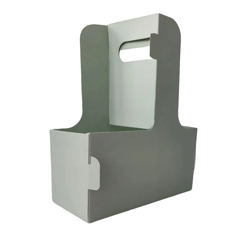 Weißer Kartonbecherhalter